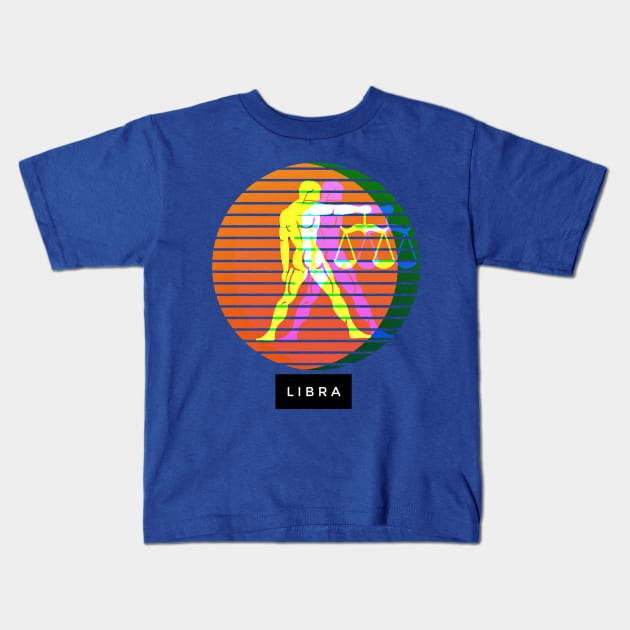 Libra Zodiac Birthday Kids T-Shirt by PersianFMts